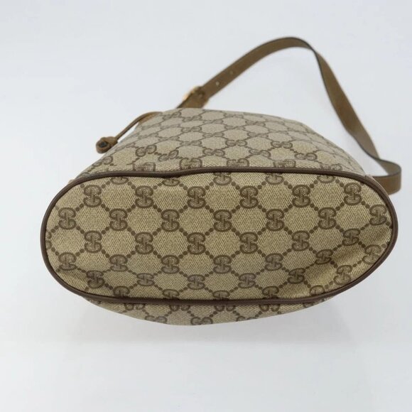 GUCCI GG Supreme Web Sherry Line Shoulder Bag PVC Beige 14 02 034 Auth 143349 - Picture 6 of 15